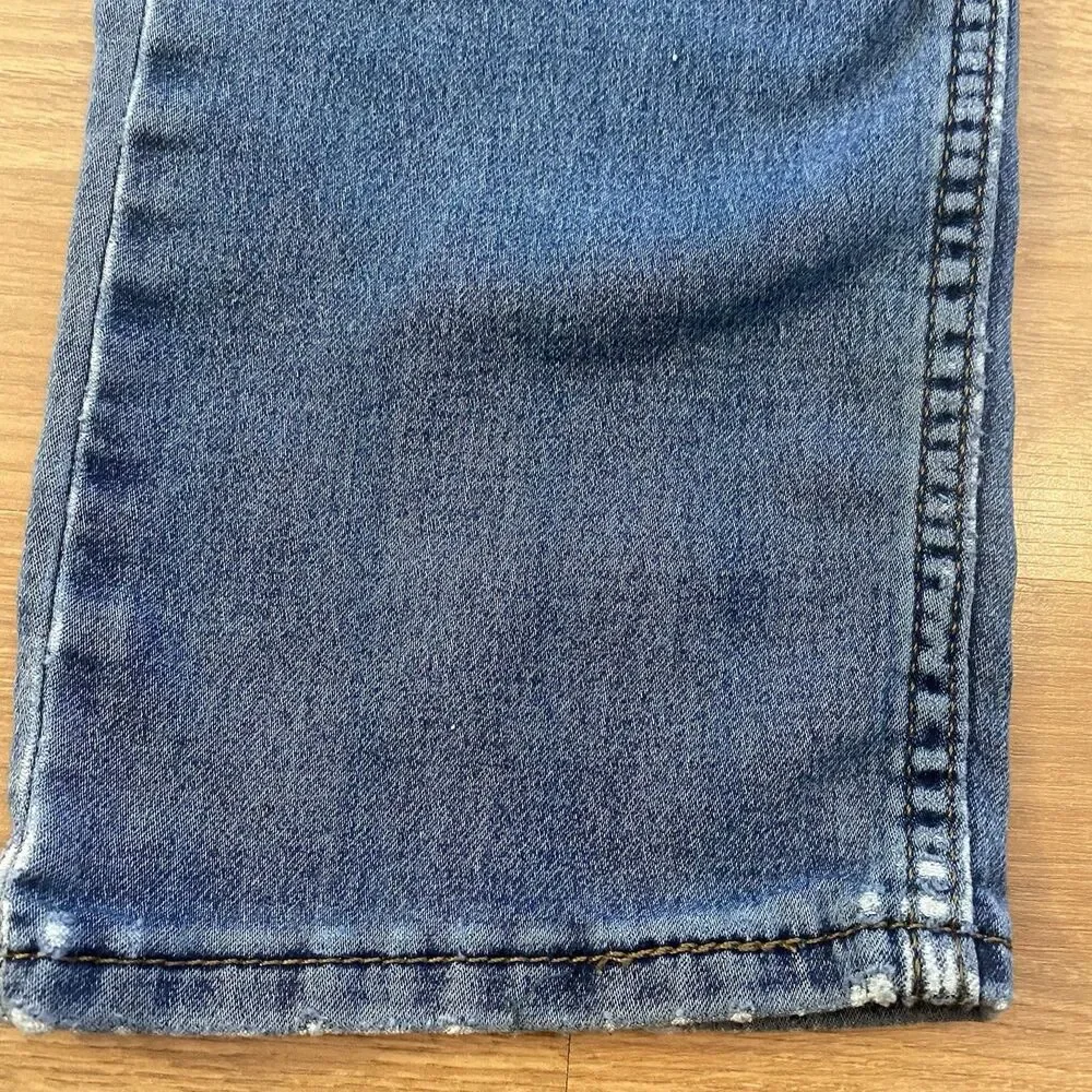 Signature Levi’s Mid Rise Straight Leg Jeans 29x30 Distressed - Picture 5 of 16